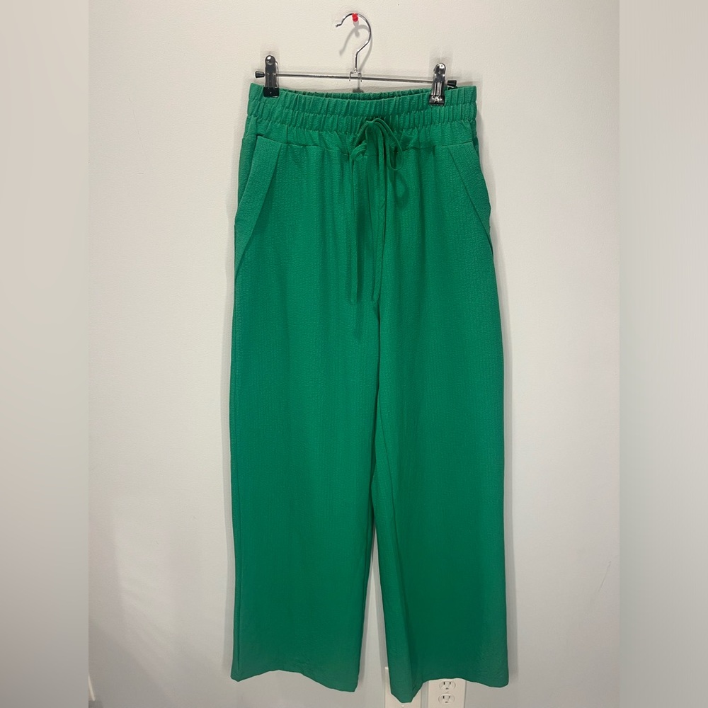 Green Wide Leg Pants
